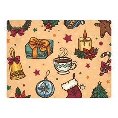 Cute Vintage Christmas Pattern Double Sided Flano Blanket (mini)  by allthingseveryone