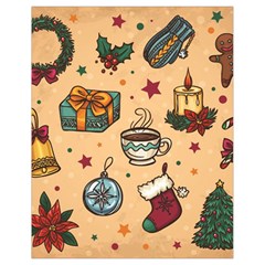 Cute Vintage Christmas Pattern Drawstring Bag (small) by allthingseveryone