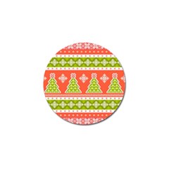 Christmas Tree Ugly Sweater Pattern Golf Ball Marker (4 Pack) by allthingseveryone