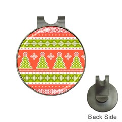 Christmas Tree Ugly Sweater Pattern Hat Clips With Golf Markers by allthingseveryone