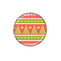 Christmas Tree Ugly Sweater Pattern Hat Clip Ball Marker by allthingseveryone