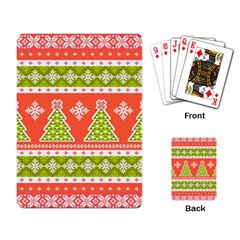 Christmas Tree Ugly Sweater Pattern Playing Card by allthingseveryone