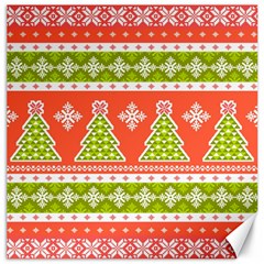 Christmas Tree Ugly Sweater Pattern Canvas 12  X 12   by allthingseveryone