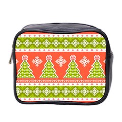 Christmas Tree Ugly Sweater Pattern Mini Toiletries Bag 2-side by allthingseveryone