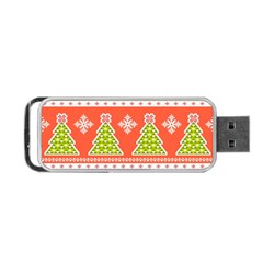 Christmas Tree Ugly Sweater Pattern Portable Usb Flash (one Side) by allthingseveryone