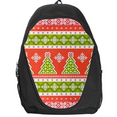 Christmas Tree Ugly Sweater Pattern Backpack Bag by allthingseveryone