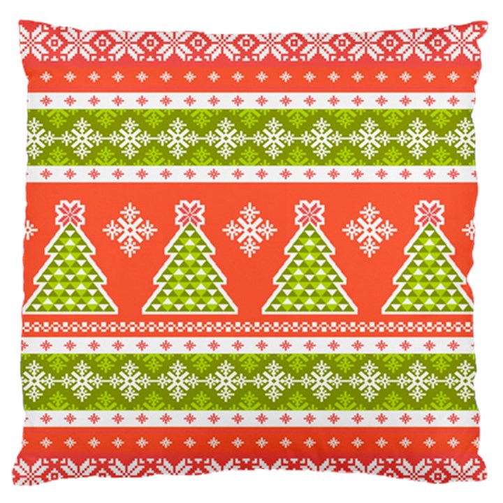 Christmas Tree Ugly Sweater Pattern Standard Flano Cushion Case (Two Sides)