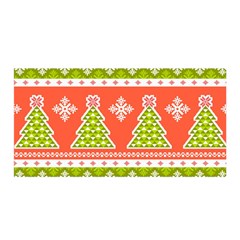 Christmas Tree Ugly Sweater Pattern Satin Wrap by allthingseveryone