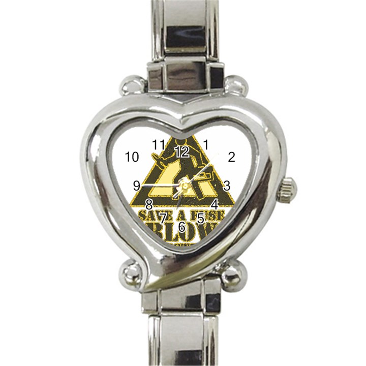 Save a fuse blow an electrician Heart Italian Charm Watch