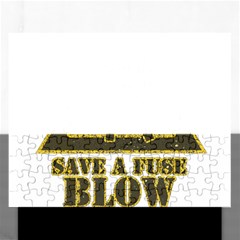 Save A Fuse Blow An Electrician Rectangular Jigsaw Puzzl