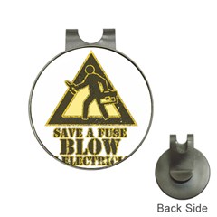 Save A Fuse Blow An Electrician Hat Clips With Golf Markers by FunnyShirtsAndStuff