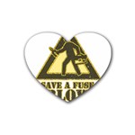 Save a fuse blow an electrician Heart Coaster (4 pack)  Front