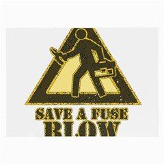 Save A Fuse Blow An Electrician Large Glasses Cloth by FunnyShirtsAndStuff