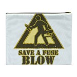 Save a fuse blow an electrician Cosmetic Bag (XL) Back