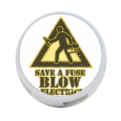 Save A Fuse Blow An Electrician 4-port Usb Hub (one Side) by FunnyShirtsAndStuff