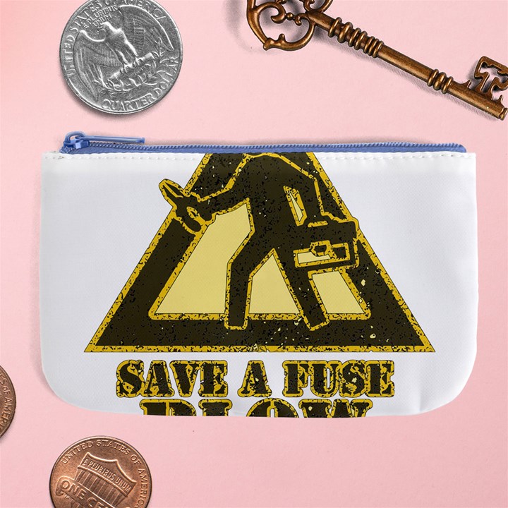 Save a fuse blow an electrician Large Coin Purse