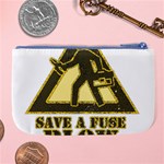 Save a fuse blow an electrician Large Coin Purse Back