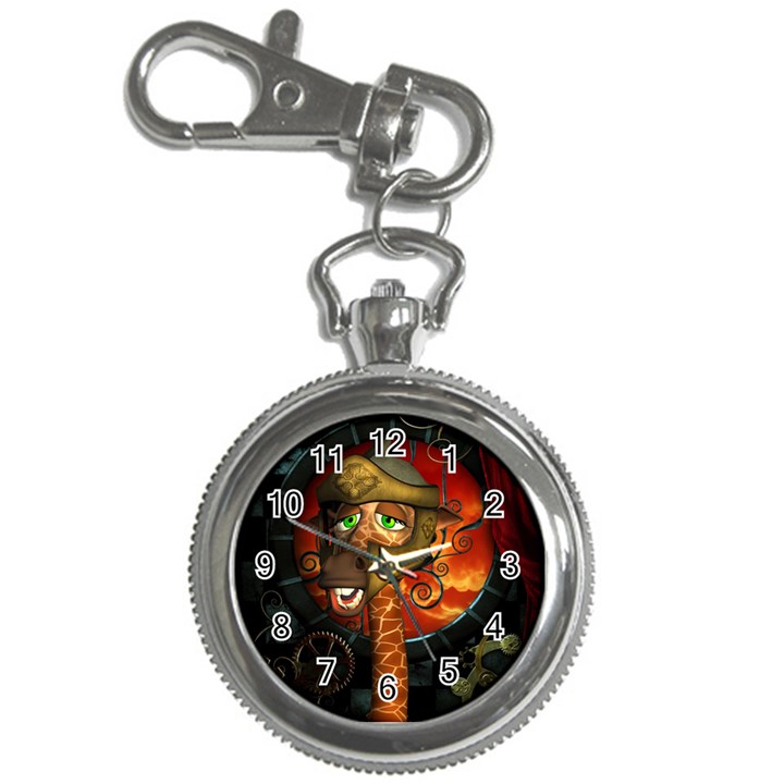 Funny Giraffe With Helmet Key Chain Watches