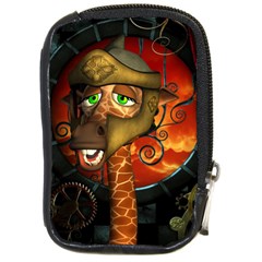 Funny Giraffe With Helmet Compact Camera Cases by FantasyWorld7