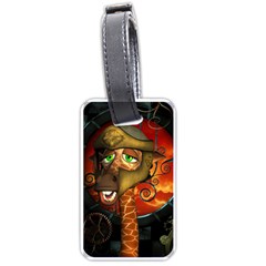 Funny Giraffe With Helmet Luggage Tags (one Side)  by FantasyWorld7