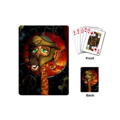 Funny Giraffe With Helmet Playing Cards (mini)  by FantasyWorld7