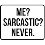 Me sarcastic never Double Sided Fleece Blanket (Medium)  58.8 x47.4  Blanket Front