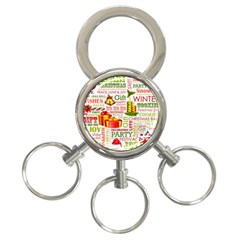 The Joys Of Christmas 3-ring Key Chains by allthingseveryone