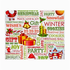 The Joys Of Christmas Small Glasses Cloth by allthingseveryone