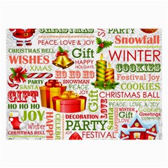 The Joys Of Christmas Large Glasses Cloth by allthingseveryone