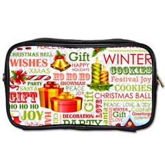 The Joys Of Christmas Toiletries Bags by allthingseveryone