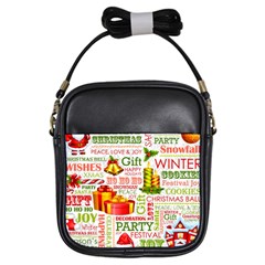 The Joys Of Christmas Girls Sling Bags by allthingseveryone