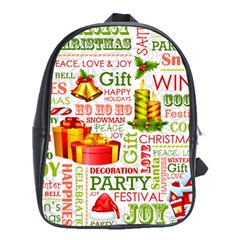 The Joys Of Christmas School Bag (xl) by allthingseveryone