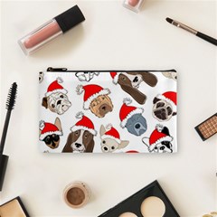 Christmas Puppies Cosmetic Bag (small)  by allthingseveryone