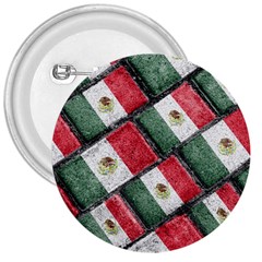 Mexican Flag Pattern Design 3  Buttons by dflcprints