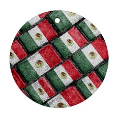 Mexican Flag Pattern Design Ornament (round) by dflcprints