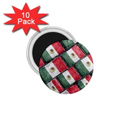 Mexican Flag Pattern Design 1 75  Magnets (10 Pack) 