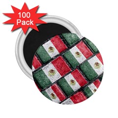 Mexican Flag Pattern Design 2 25  Magnets (100 Pack)  by dflcprints