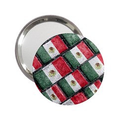 Mexican Flag Pattern Design 2 25  Handbag Mirrors by dflcprints