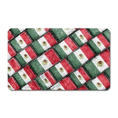 Mexican Flag Pattern Design Magnet (rectangular) by dflcprints