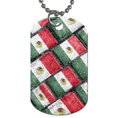 Mexican Flag Pattern Design Dog Tag (two Sides) by dflcprints