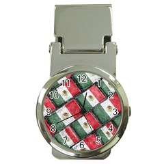 Mexican Flag Pattern Design Money Clip Watches