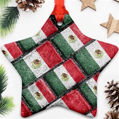 Mexican Flag Pattern Design Star Ornament (two Sides) by dflcprints