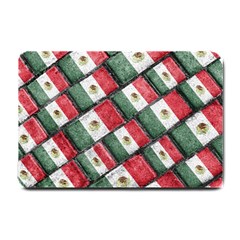 Mexican Flag Pattern Design Small Doormat  by dflcprints