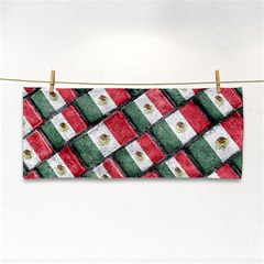 Mexican Flag Pattern Design Hand Towel