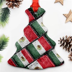 Mexican Flag Pattern Design Ornament (christmas Tree)  by dflcprints