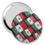 Mexican Flag Pattern Design 3  Handbag Mirrors Front