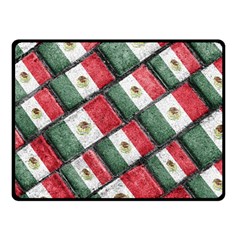 Mexican Flag Pattern Design Double Sided Fleece Blanket (small)  by dflcprints