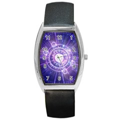 Blue Fractal Alchemy HUD for Bending Hyperspace Barrel Style Metal Watch