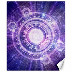 Blue Fractal Alchemy Hud For Bending Hyperspace Canvas 8  X 10  by jayaprime