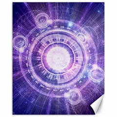 Blue Fractal Alchemy Hud For Bending Hyperspace Canvas 16  X 20   by jayaprime